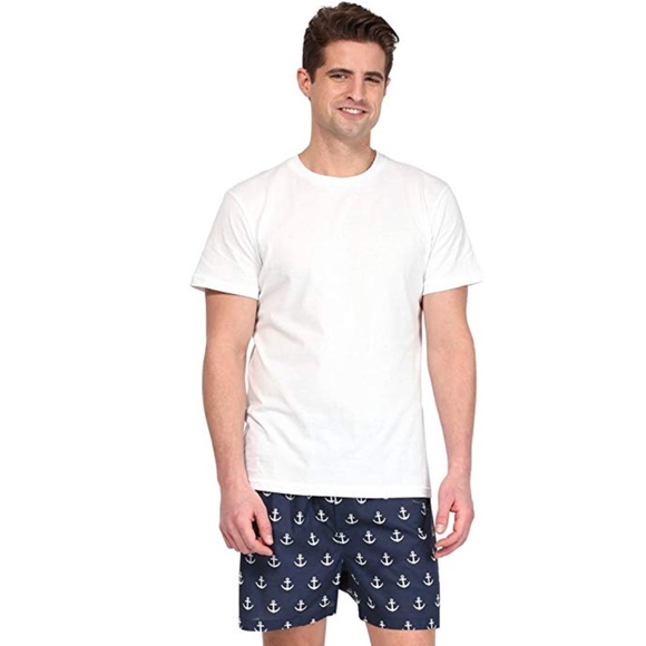 NWT Malabar Bay Men’s Anchor Navy Boxer Shorts - Picture 2 of 3
